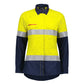 SYZMIK Womens Orange Flame Lightweight Ripstop Taped Shirt ZW170