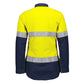 SYZMIK Womens Orange Flame Lightweight Ripstop Taped Shirt ZW170