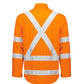 SYZMIK Mens Orange Flame Lightweight Ripstop X Back Taped Shirt ZW187