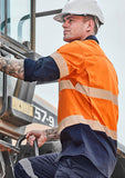 SYZMIK Mens Rugged Cooling Hi Vis Segmented Tape Long Sleeve Shirt ZW229