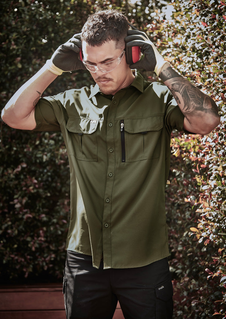 SYZMIK Mens Outdoor Short Sleeve Shirt ZW465