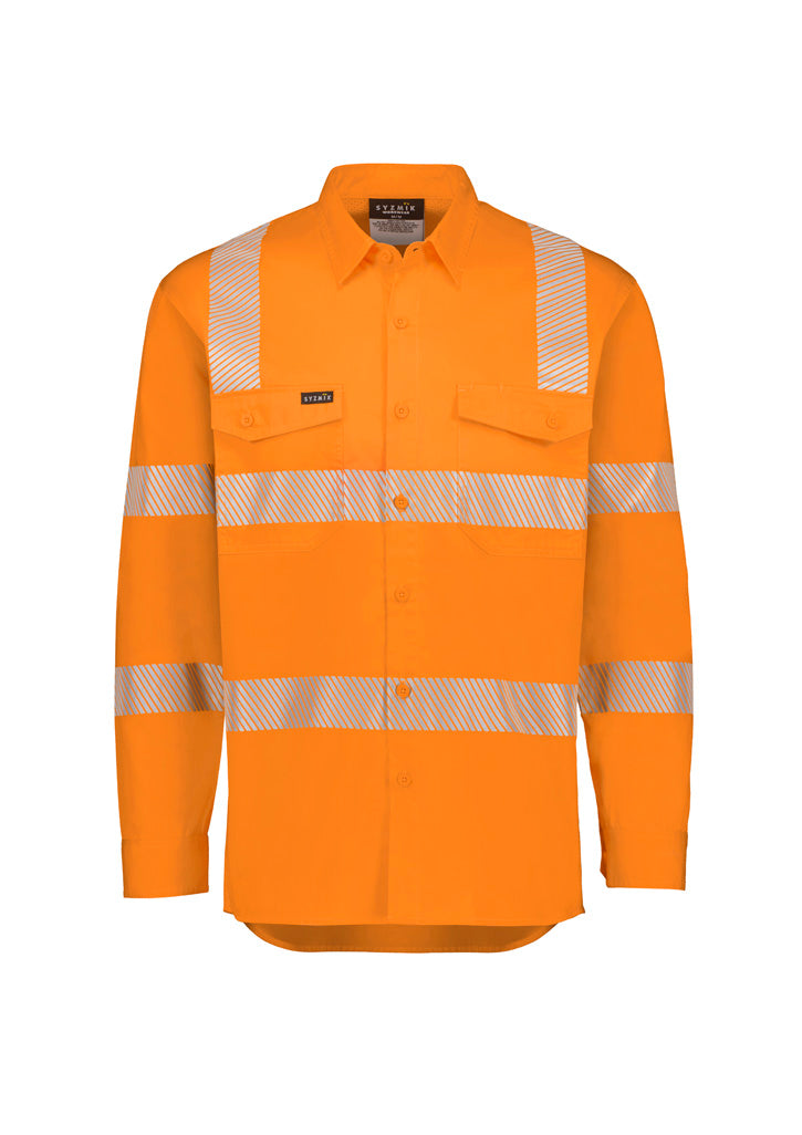 SYZMIK Mens VIC Rail Shirt - Segmented Tape ZW682