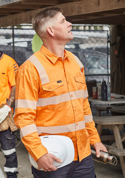 SYZMIK Mens VIC Rail Shirt - Segmented Tape ZW682