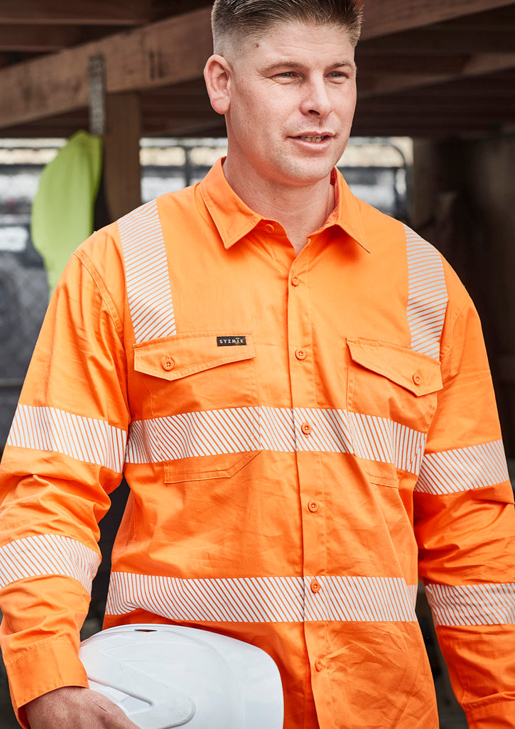 SYZMIK Mens VIC Rail Shirt - Segmented Tape ZW682