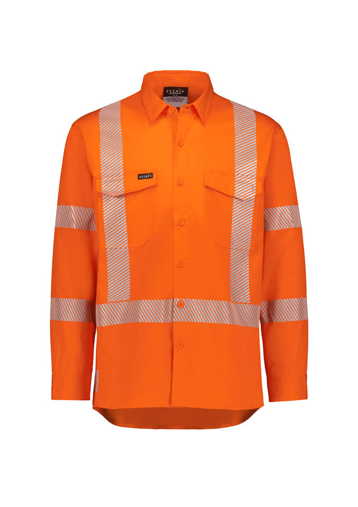 SYZMIK Mens X Back NSW Rail Shirt – Segmented Tape ZW692