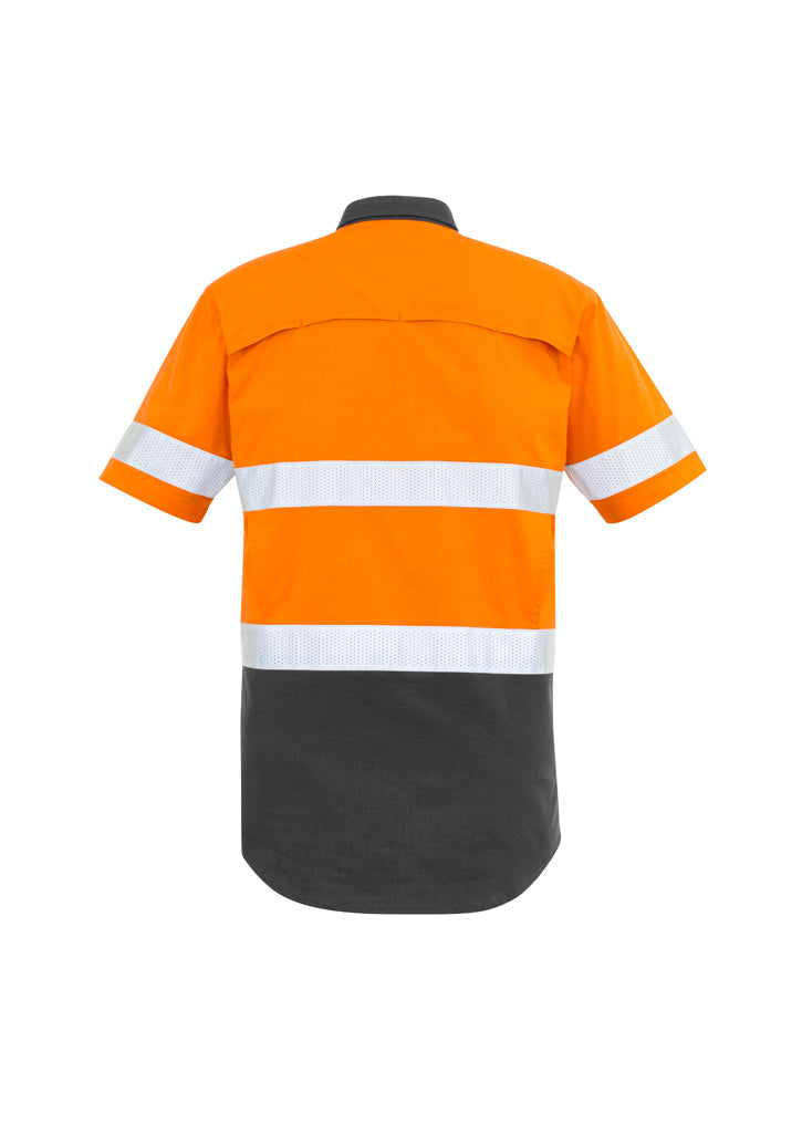 SYZMIK Mens Rugged Cooling Hi Vis Taped Short Sleeve Shirt ZW835