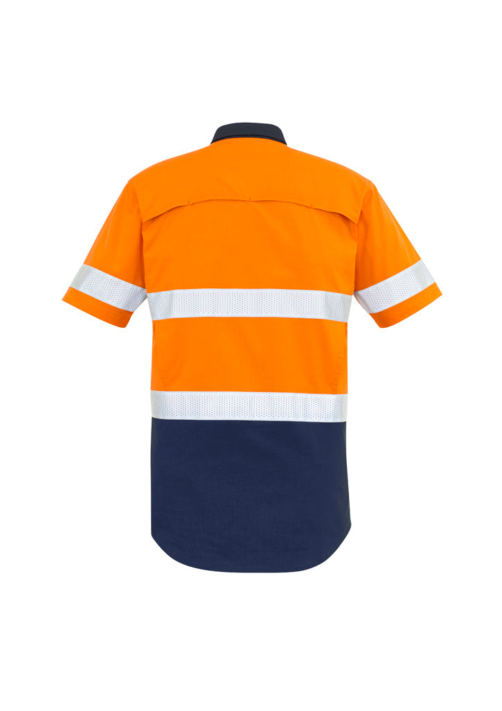 SYZMIK Mens Rugged Cooling Hi Vis Taped Short Sleeve Shirt ZW835