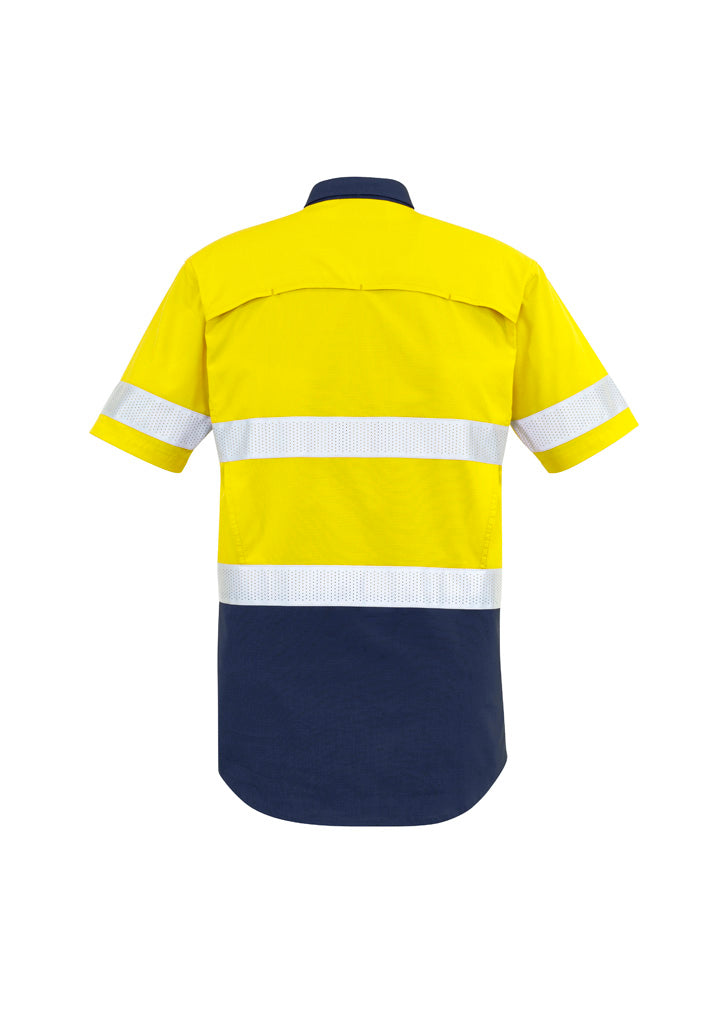 SYZMIK Mens Rugged Cooling Hi Vis Taped Short Sleeve Shirt ZW835